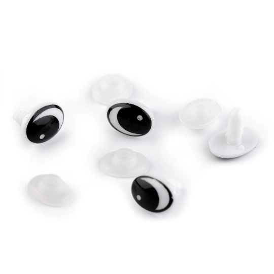 Ochi pentru păpuși cu dispozitiv de siguranță, 11x15 mm - 4 buc. | Mimib