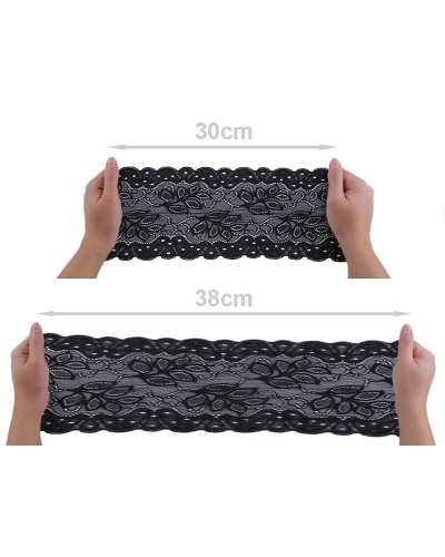 Elastická čipka / vsádka / behúň šírka 16 cm - 1 m | Mimib