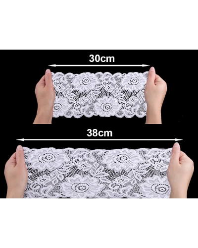 Elastická čipka / vsadka / behúň  šírka 14 cm - 1 m | Mimib