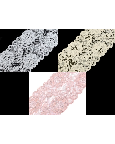 Elastická čipka / vsadka / behúň  šírka 14 cm - 1 m | Mimib