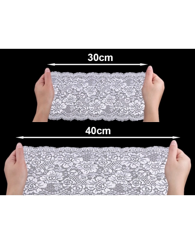Elastická čipka  / vsádka / behúň šírka 18 cm - 1 m | Mimib