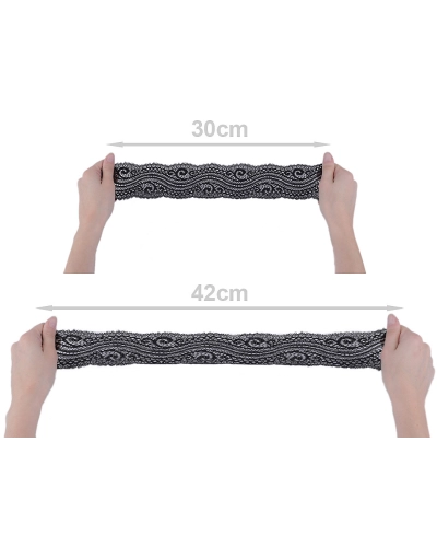 Elastická čipka / vsádka šírka  65 mm - 1 m | Mimib