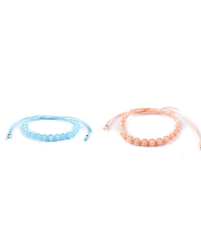 Náramok shamballa s brúsenými korálikmi - 1 ks | Mimib