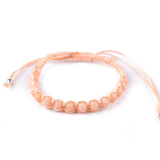 Náramok shamballa s brúsenými korálikmi - 1 ks | Mimib
