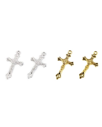 Prívesok krížik na ruženec 17x31 mm - 10 ks | Mimib