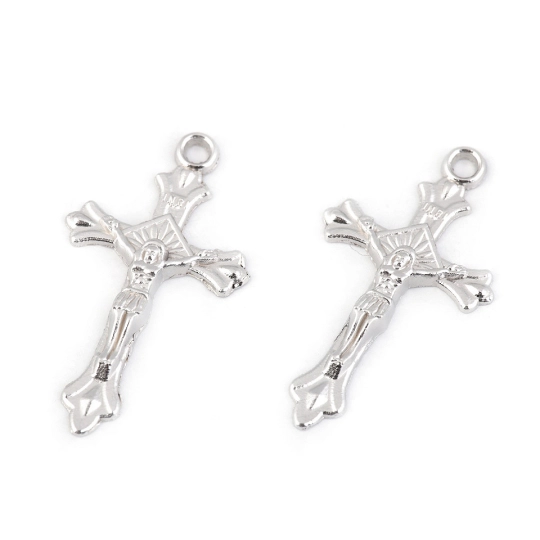 Prívesok krížik na ruženec 17x31 mm - 10 ks | Mimib