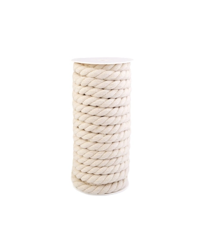 Bavlnená šnúra krútená Ø12 mm, návin 10 m, macrame - 10 m | Mimib