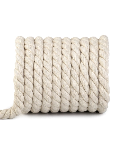 Bavlnená šnúra krútená Ø15 mm macrame - 10 m