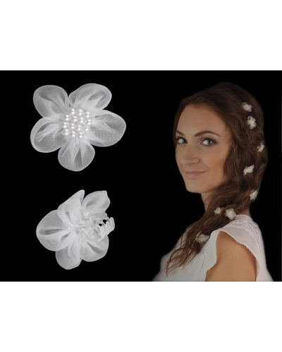 Štipec do vlasov s kvetom - 10 ks