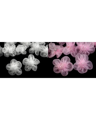 Clești de păr cu floare - 10 buc. | Mimib