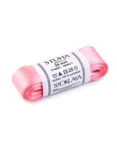 Panglică dublu satinată, lățime 24 mm, 5 m/pac - 5 m | Mimib
