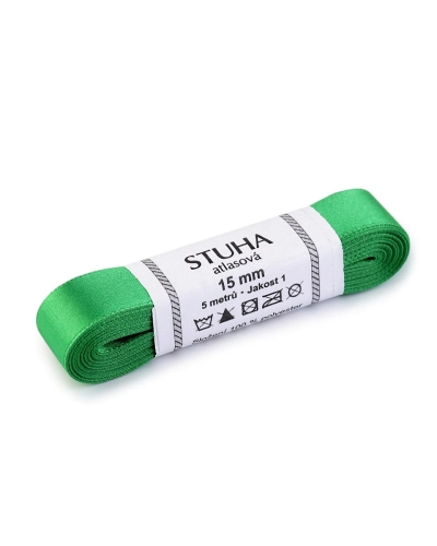 Panglică dublu satinată, lățime 15 mm, 5 m/pac - 5 m | Mimib
