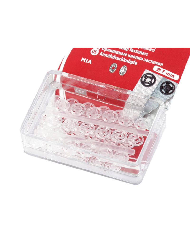 Capse de cusut din plastic, Ø7 mm - Ø15 mm - 1 blister | Mimib