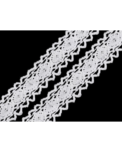Dantelă bumbac croşetată, lățime 25 mm - 22.5 m | Mimib