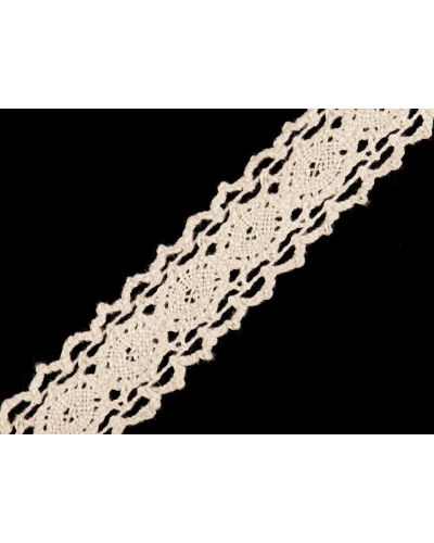 Dantelă bumbac croşetată, lățime 25 mm - 22.5 m | Mimib