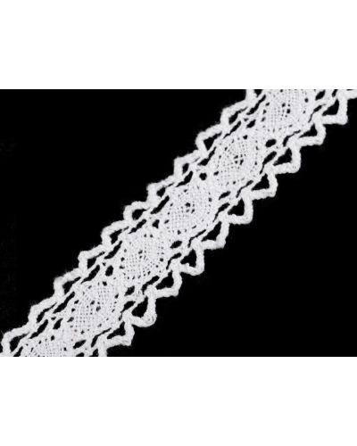Dantelă bumbac croşetată, lățime 25 mm - 22.5 m | Mimib
