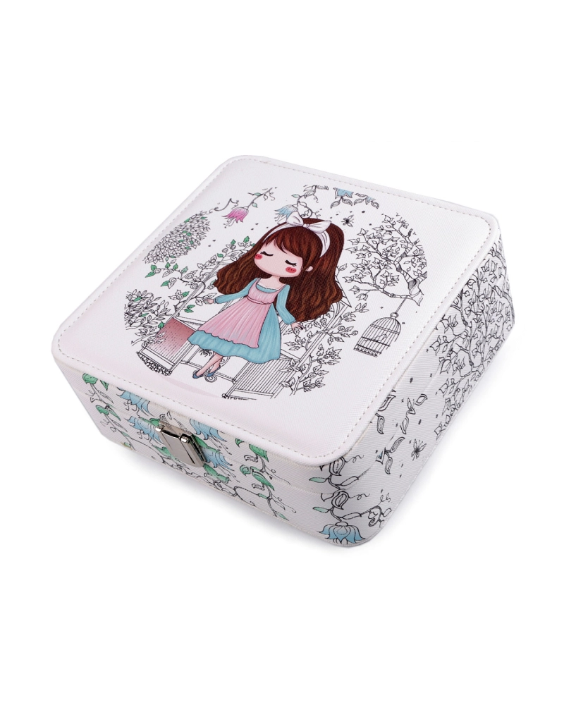 Cutie bijuterii cu imprimeu - 1 buc. | Mimib