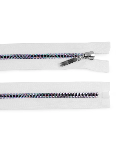 Fermoar plastic, efect curcubeu, No 5 lungime 40 cm - 1 buc. | Mimib