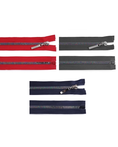 Fermoar plastic, efect curcubeu, No 5 lungime 40 cm - 1 buc. | Mimib