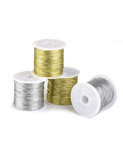 Şnur plat lurex / Șnur plat lame,  lățime 1,1 mm - 1 buc. | Mimib