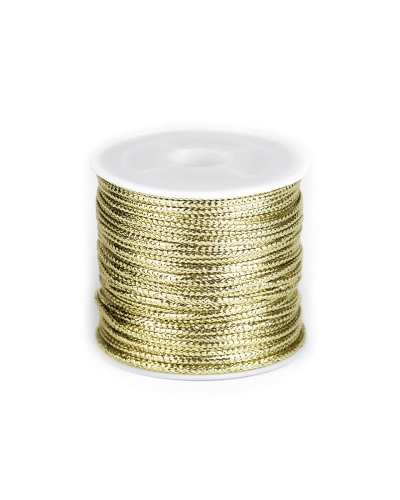 Șnur plat lurex, gol în interior, lățime 2 mm - 1 buc. | Mimib