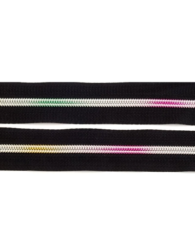 Fermoar spiralat metraj, efect curcubeu, No 6 - 1 m | Mimib