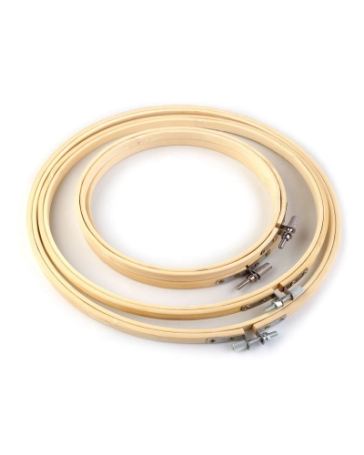 Set rame / gherghefuri din bambus pentru brodat - 1 set | Mimib