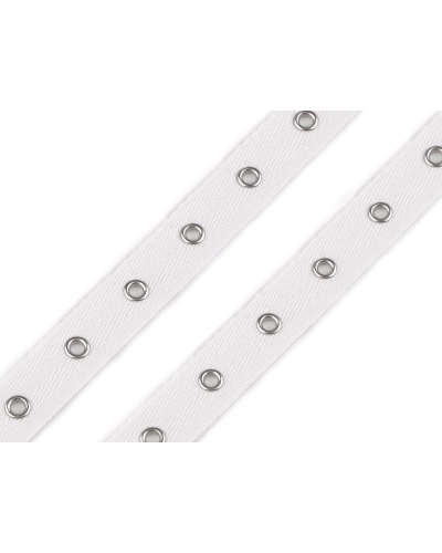 Bandă bumbac cu ocheți metalici, lățime 20 mm - 1 m | Mimib