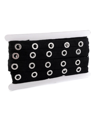 Bandă bumbac cu ocheți metalici, lățime 24 mm - 9 m | Mimib