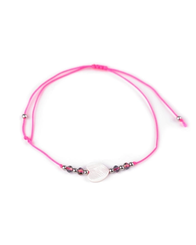 Náramok shamballa perleťové srdce - 1 ks | Mimib