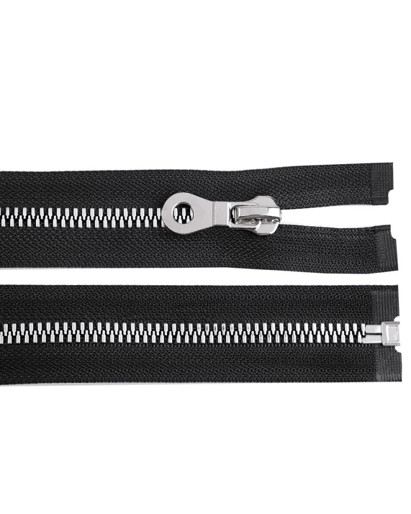 Kostený zips, imitácia kovu No 8 dĺžka 60 cm bundový - 1 ks | Mimib