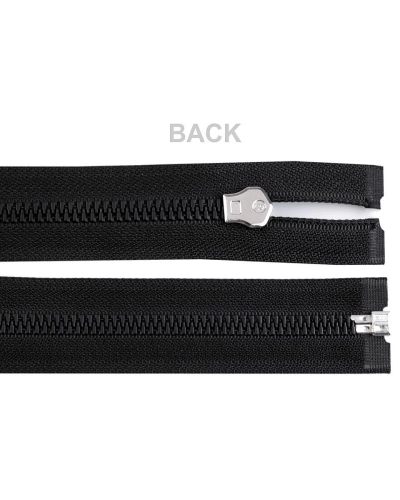 Kostený zips, imitácia kovu No 8 dĺžka 70 cm bundový - 1 ks