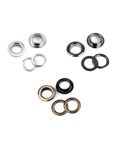 Ocheți metalici inoxidabili, Ø10 mm - 10 pereche | Mimib