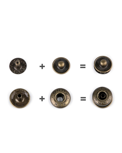 Capse metalice, Ø12 mm - 50 set | Mimib