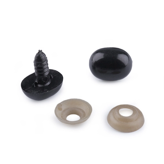 Nas / Ochi pentru jucării cu dispozitiv de siguranță, 13x16 mm - 5 set | Mimib