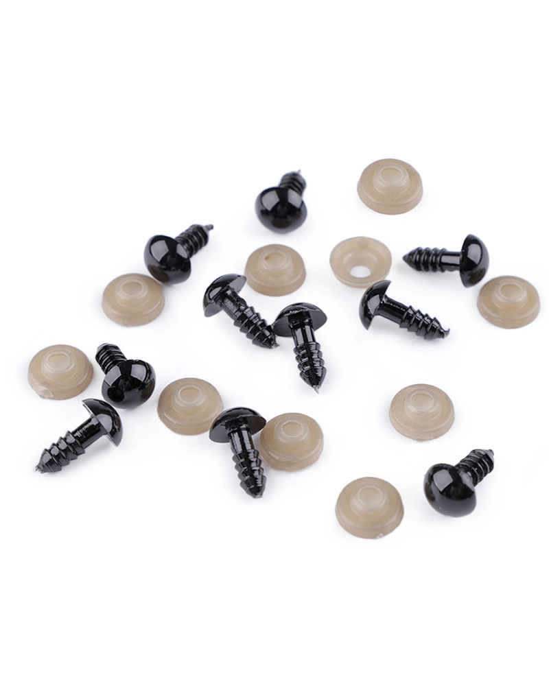Ochi pentru jucării cu dispozitiv de siguranță, Ø10 mm - 10 set | Mimib