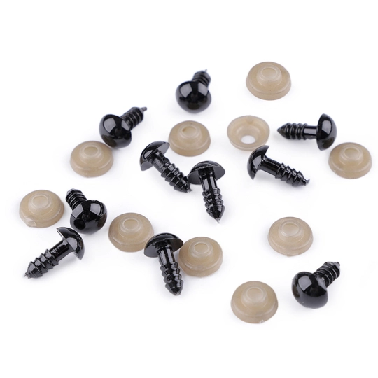 Ochi pentru jucării cu dispozitiv de siguranță, Ø10 mm - 10 set | Mimib