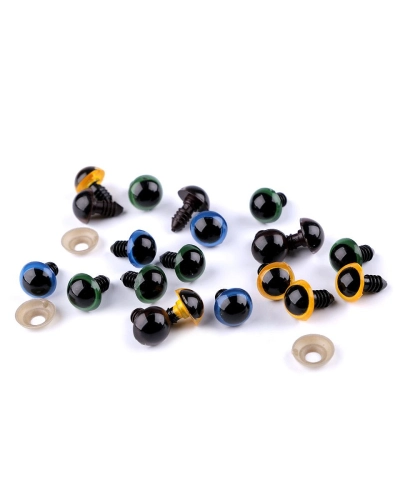 Ochi pentru jucării cu dispozitiv de siguranță, Ø14 mm - 10 set | Mimib