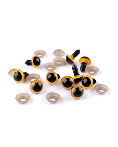 Ochi pentru jucării cu dispozitiv de siguranță, Ø14 mm - 10 set | Mimib