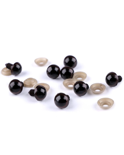 Ochi pentru jucării cu dispozitiv de siguranță, Ø14 mm - 10 set | Mimib
