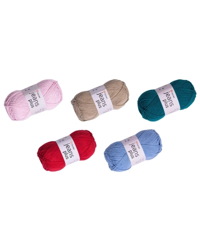 Fir de tricotat Jeans Plus 100 g - 1 buc. | Mimib