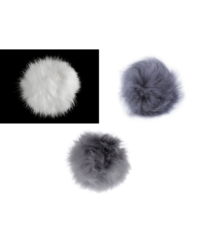 Pompon blană artificială, Ø4-6 cm - 1 buc. | Mimib