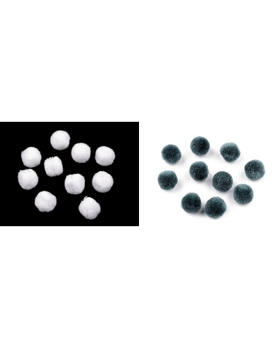 Pompoane Deluxe, Ø20 mm - 12 buc. | Mimib