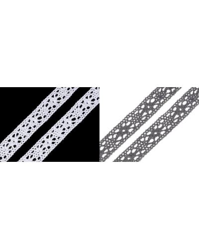 Dantelă bumbac croşetată, lățime 11 mm - 22.5 m | Mimib