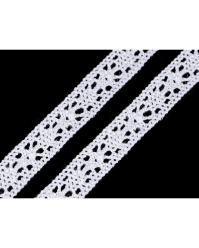 Dantelă bumbac croşetată, lățime 11 mm - 22.5 m | Mimib