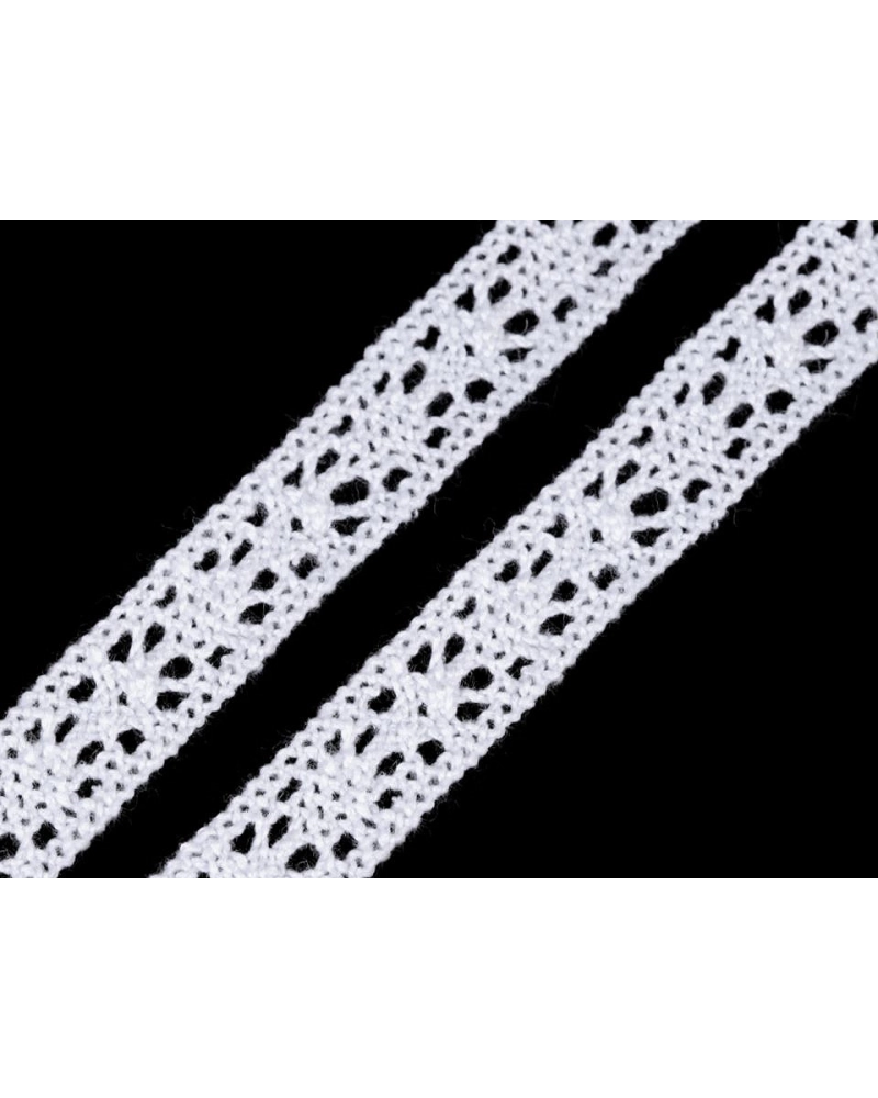 Dantelă bumbac croşetată, lățime 11 mm - 22.5 m | Mimib