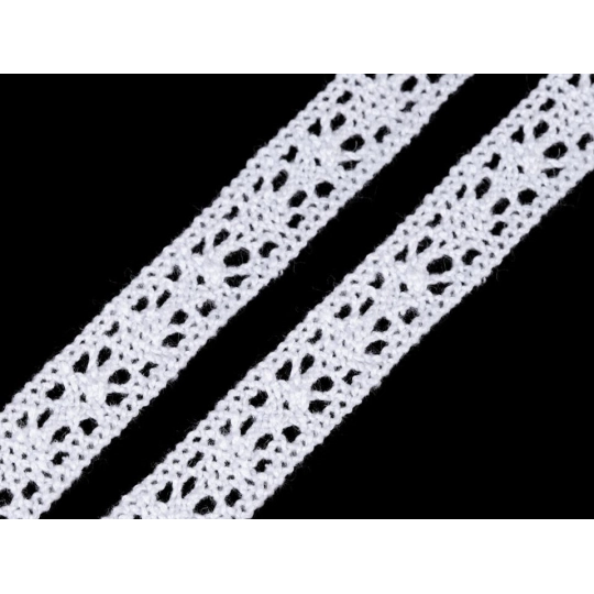 Dantelă bumbac croşetată, lățime 11 mm - 22.5 m | Mimib
