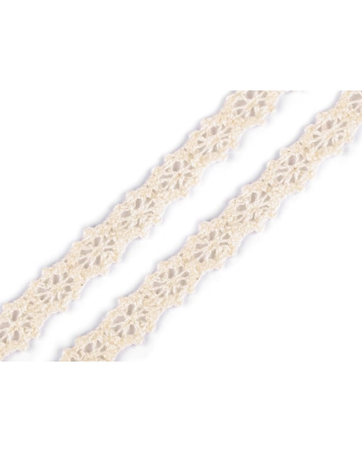 Dantelă bumbac croşetată, lățime 12 mm - 22.5 m | Mimib