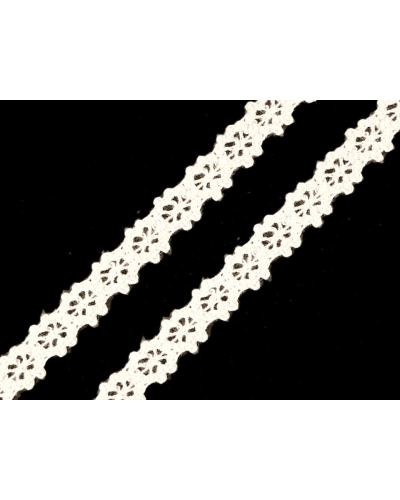 Dantelă bumbac croşetată, lățime 12 mm - 22.5 m | Mimib