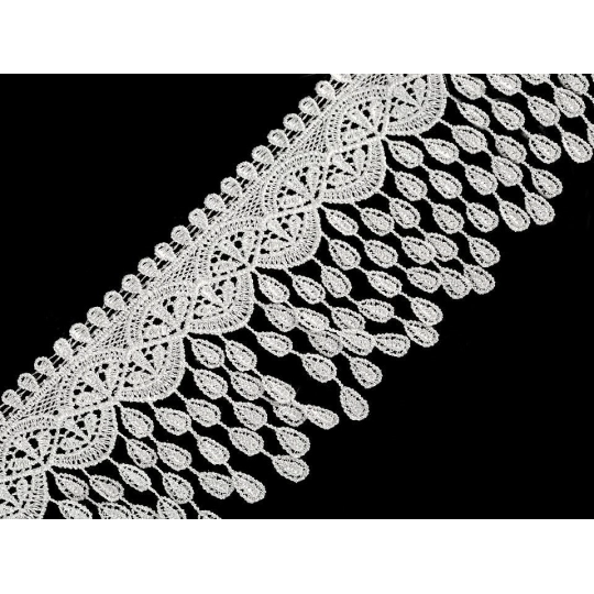 Dantelă vaporoasă cu franjuri, lățime 80 mm - 1 m | Mimib